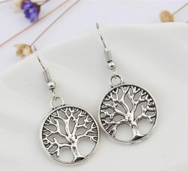 vintage tree of life antique silver tone hollow out womens jewelry gifts hanging dangle hook earrings
vintage tree of life antique silver tone hollow out womens jewelry gifts hanging dangle hook earrings