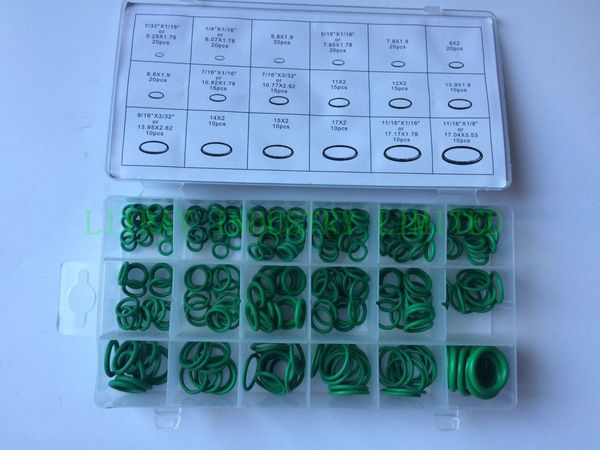 270 pcs 18 sizes kit air conditioning hnbr rubber o rings oring garage set car auto vehicle repair with case249b
270 pcs 18 sizes kit air conditioning hnbr rubber o rings oring garage set car auto vehicle repair with case249b