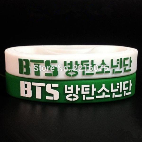 wholesale- 50pcs green and white even mix k- bts wristband silicone bracelets ing
wholesale- 50pcs green and white even mix k- bts wristband silicone bracelets ing