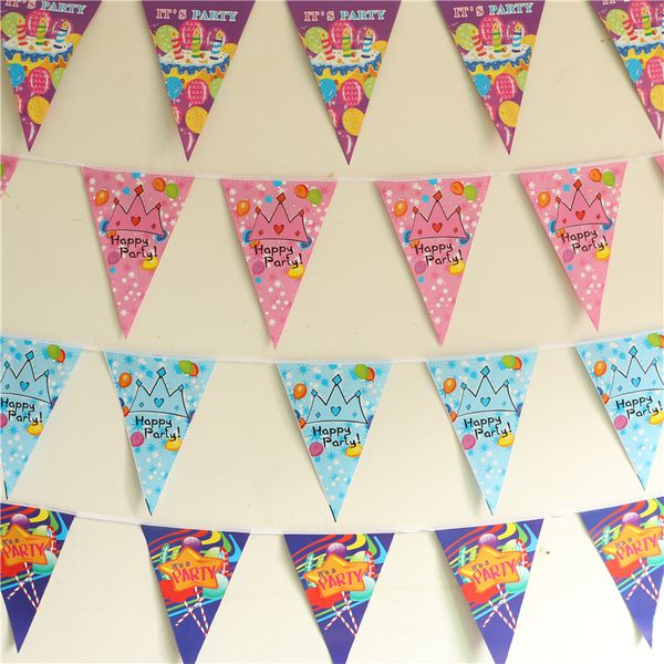 wholesale- kids boy girl baby party decoration happy birthday pennant cartoon paper pennants flag banner bunting 1pack blue pink purple
wholesale- kids boy girl baby party decoration happy birthday pennant cartoon paper pennants flag banner bunting 1pack blue pink purple