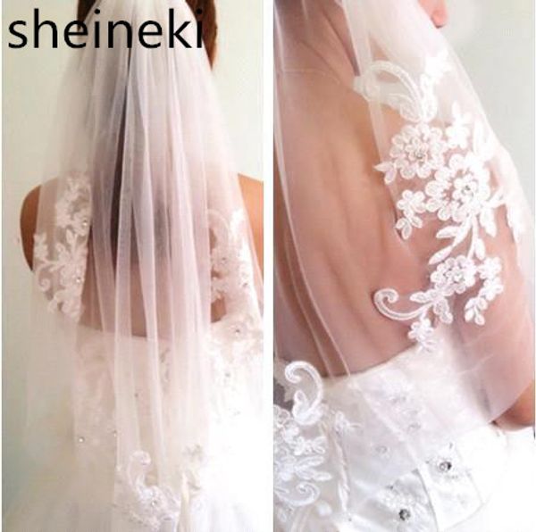 2017 Waist-Length Veil Short Fingertip Wedding Veil Bridal Soft Tulle New Arrival Diamond Accessories With Comb voile mariage, Black
2017 Waist-Length Veil Short Fingertip Wedding Veil Bridal Soft Tulle New Arrival Diamond Accessories With Comb voile mariage, Black