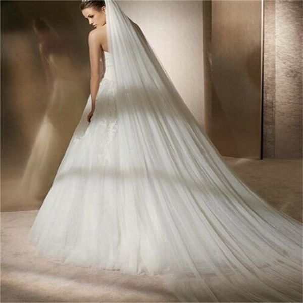 2017 new elegant wedding veil soft tulle 2 t layers white/ivory 3 meters long wedding accessories bridal veils with comb, Black
2017 new elegant wedding veil soft tulle 2 t layers white/ivory 3 meters long wedding accessories bridal veils with comb, Black