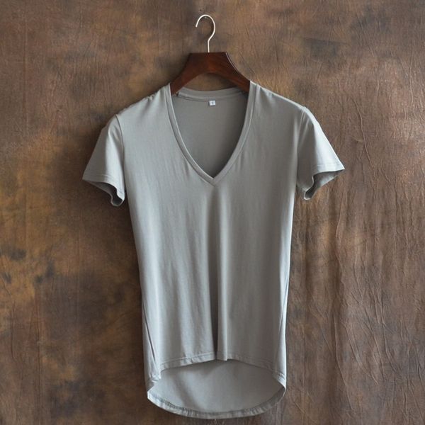 wholesale- summer wear quality leisure fashion big v-neck pure color code irregular cultivate one's morality men's short sleeve t, White;black
wholesale- summer wear quality leisure fashion big v-neck pure color code irregular cultivate one's morality men's short sleeve t, White;black