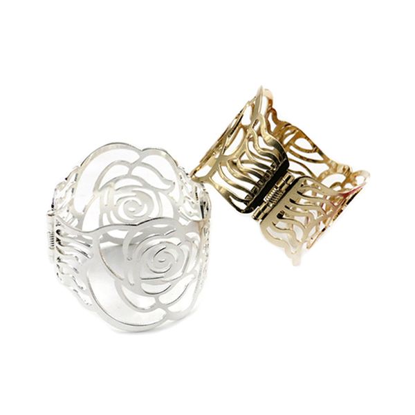 punk style hollow rose flower charm bangle women wedding bracelet fashion accessories gifts, Black
punk style hollow rose flower charm bangle women wedding bracelet fashion accessories gifts, Black