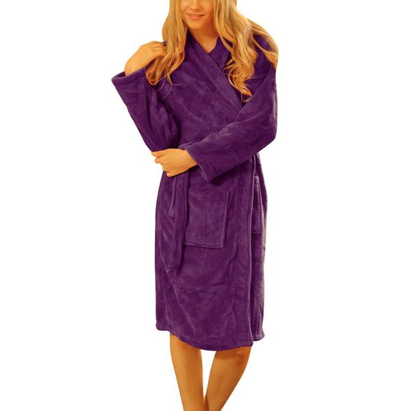wholesale- women loose coral fleece long night-robe sleepwear shawl collar bathrobe spa winter warm dressing, Black;red
wholesale- women loose coral fleece long night-robe sleepwear shawl collar bathrobe spa winter warm dressing, Black;red