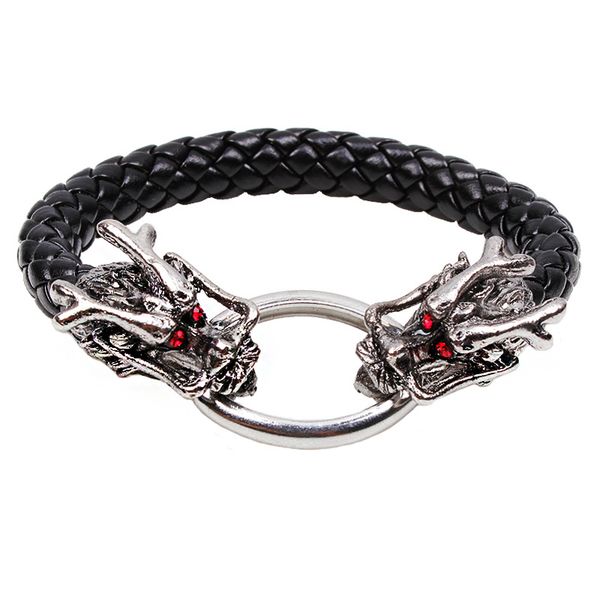 wholesale- 2017 new arrival mens leather dragon bracelet popular cuff wristband snaps bangles handmade casual jewelry, White
wholesale- 2017 new arrival mens leather dragon bracelet popular cuff wristband snaps bangles handmade casual jewelry, White