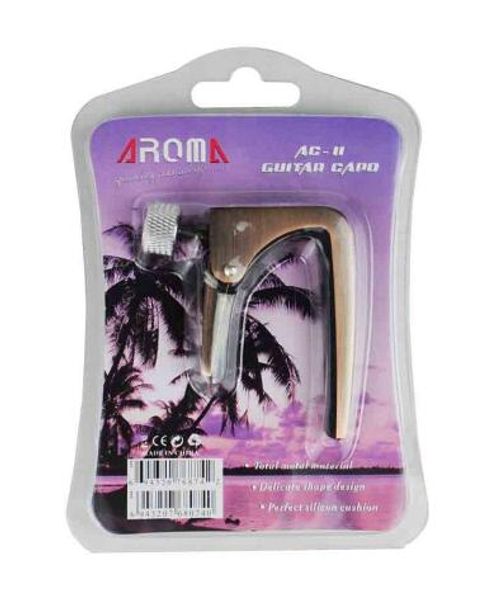 aroma ac-11 guitar capo zinc alloy for acoustic electric guitars unique silver and brown optional
aroma ac-11 guitar capo zinc alloy for acoustic electric guitars unique silver and brown optional