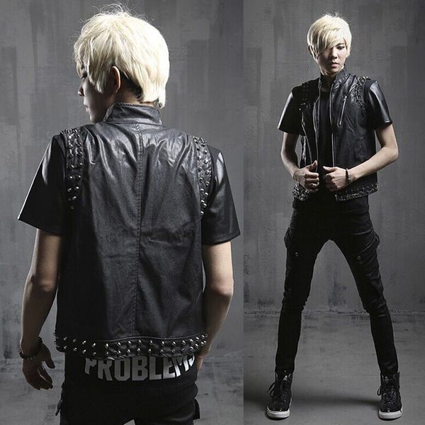 wholesale- 2016 new summer autumn england style costumes rivet design pu leather vest men black casual slim pu waistcoat for men size m-xl, Black;white
wholesale- 2016 new summer autumn england style costumes rivet design pu leather vest men black casual slim pu waistcoat for men size m-xl, Black;white
