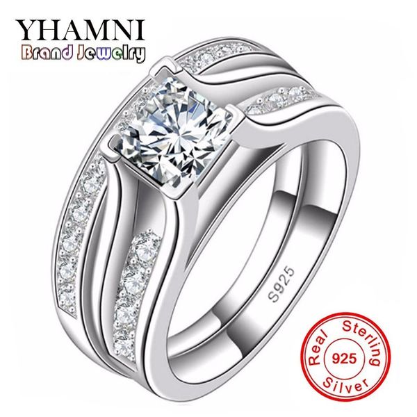 yhamni luxury solid 925 sterling silver bridal wedding ring set anniversary vintage style 1 carat diamond engagement ring set r148, Slivery;golden
yhamni luxury solid 925 sterling silver bridal wedding ring set anniversary vintage style 1 carat diamond engagement ring set r148, Slivery;golden
