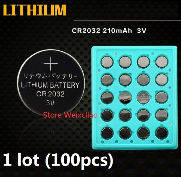 100pcs 1 lot CR2032 3V lithium li ion button cell battery CR 2032 3 Volt li-ion coin batteries tray package Free Shipping
100pcs 1 lot CR2032 3V lithium li ion button cell battery CR 2032 3 Volt li-ion coin batteries tray package Free Shipping