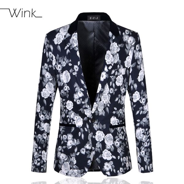 wholesale- floral men's fashion blazer homme slim fit jacket and coat for men big size 5xl 6xl casual suit camiseta floral masculina e5, White;black
wholesale- floral men's fashion blazer homme slim fit jacket and coat for men big size 5xl 6xl casual suit camiseta floral masculina e5, White;black