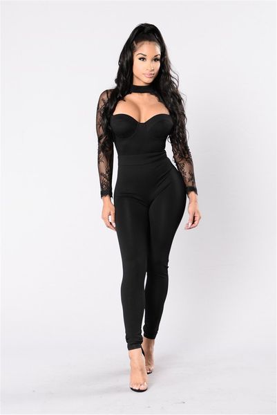 wholesale- woman jumpsuit romper splicing women leotard rompers womens jumpsuit halter long sleeve lace femininos, Black;white
wholesale- woman jumpsuit romper splicing women leotard rompers womens jumpsuit halter long sleeve lace femininos, Black;white