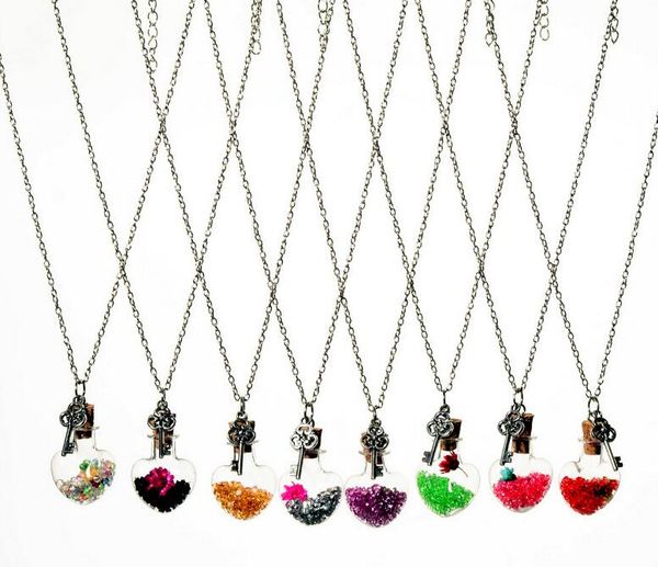 good a++ dried flower necklace alloy diy handmade crystal dried heart heart drift bottle wfn280 (with chain) mix order 20 pieces a lot, Silver
good a++ dried flower necklace alloy diy handmade crystal dried heart heart drift bottle wfn280 (with chain) mix order 20 pieces a lot, Silver