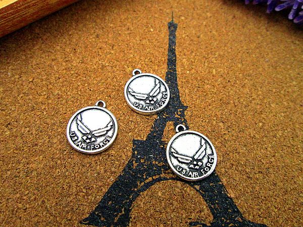 60pcs-us air force charms, antique tibetan silver solider army charms pendants 15x18mm, Bronze;silver
60pcs-us air force charms, antique tibetan silver solider army charms pendants 15x18mm, Bronze;silver