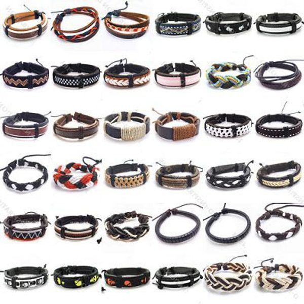 10pcs/lot mix style leather bangles bracelets for diy craft fashion jewelry gift 8inch lb03, Black
10pcs/lot mix style leather bangles bracelets for diy craft fashion jewelry gift 8inch lb03, Black