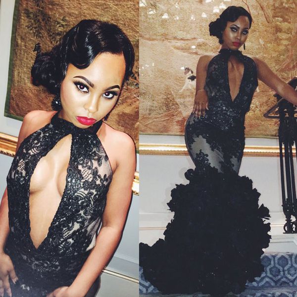 2017 black mermaid prom dresses keyhole neck appliques flowers backless black girls african party dresses formal dresses
2017 black mermaid prom dresses keyhole neck appliques flowers backless black girls african party dresses formal dresses