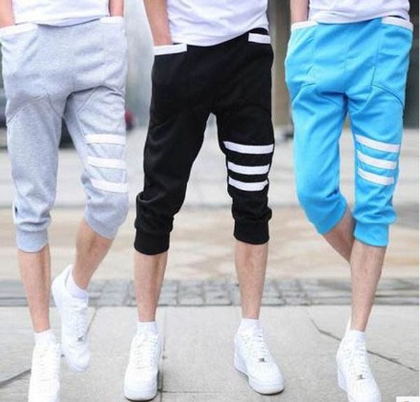 summer leisure trousers mens street hip hop stretch stitching skinny leg harem pants men sweatpants pantalon homme 3/4pants, Black
summer leisure trousers mens street hip hop stretch stitching skinny leg harem pants men sweatpants pantalon homme 3/4pants, Black