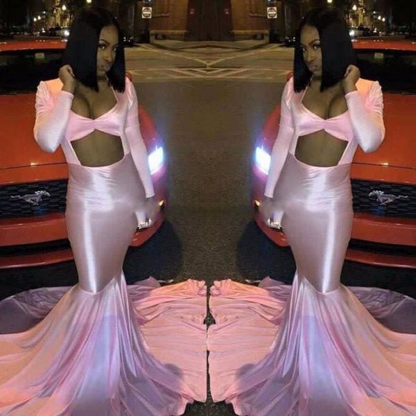 2k17 pink mermaid prom dresses open front long sleeves sweep train evening gowns black girl formal party dress women formal wear
2k17 pink mermaid prom dresses open front long sleeves sweep train evening gowns black girl formal party dress women formal wear