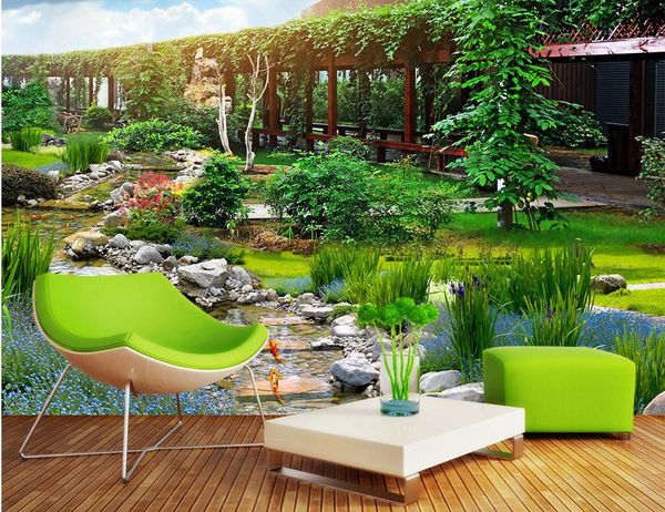 garden park 3d landscape background wall background painting mural 3d wallpaper 3d wall papers for tv backdrop