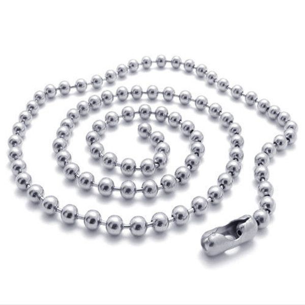 Hot wholesale lots 100pcs 2.4mm 60cm Stainless Steel Bead Ball Chains Necklaces,Basic Round Bead Chains 24" MN50
Hot wholesale lots 100pcs 2.4mm 60cm Stainless Steel Bead Ball Chains Necklaces,Basic Round Bead Chains 24" MN50