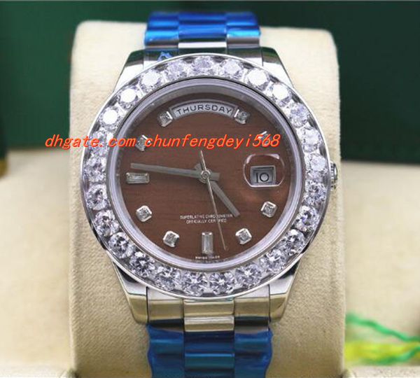 luxury wristwatch mens 18k white gold 41mm chocolate bigger diamonds watch automatic men's watch, Slivery;brown
luxury wristwatch mens 18k white gold 41mm chocolate bigger diamonds watch automatic men's watch, Slivery;brown