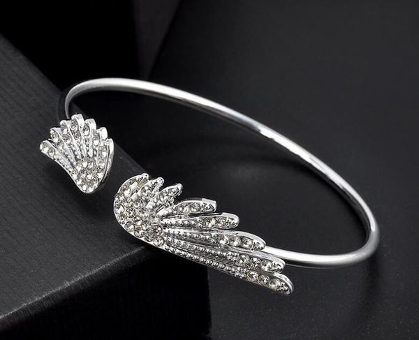 New Fashion Trendy Angel wings with rhinestone Bracelet charm Bangles Classic Fashion Jewellery Opening Design Bracelet For Women aa142
New Fashion Trendy Angel wings with rhinestone Bracelet charm Bangles Classic Fashion Jewellery Opening Design Bracelet For Women aa142