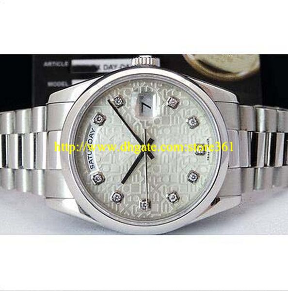 store361 new arrive watches new platinum men's president silver jubilee diamond dial 118206, Slivery;brown
store361 new arrive watches new platinum men's president silver jubilee diamond dial 118206, Slivery;brown