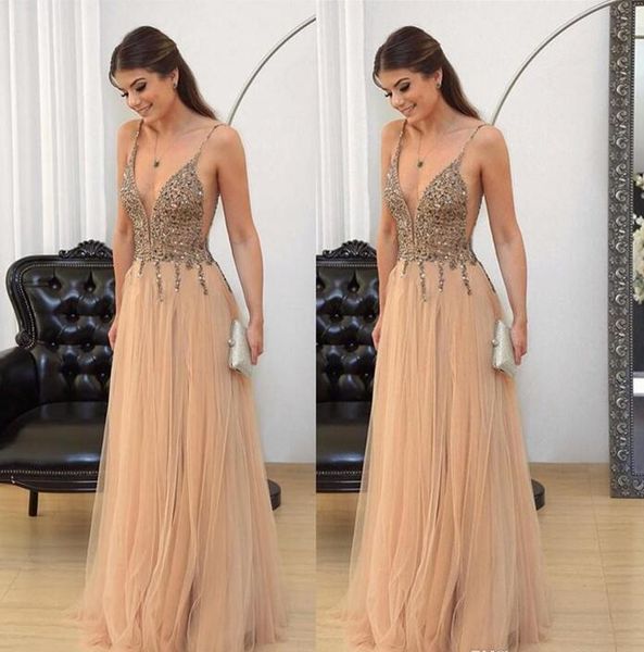 bling bling beads party dresses evening gown champagne tulle a-line full length gown formal prom guest dress v neck spaghetti, Black
bling bling beads party dresses evening gown champagne tulle a-line full length gown formal prom guest dress v neck spaghetti, Black
