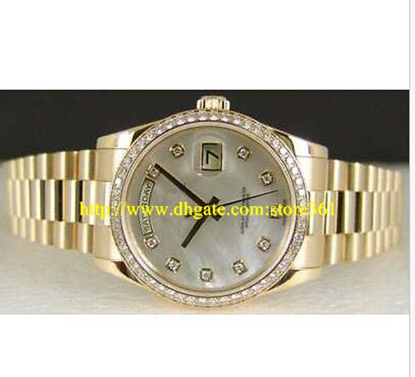 store361 new arrive watches new 18kt gold 36mm president white mop diamond bezel 118238, Slivery;brown
store361 new arrive watches new 18kt gold 36mm president white mop diamond bezel 118238, Slivery;brown