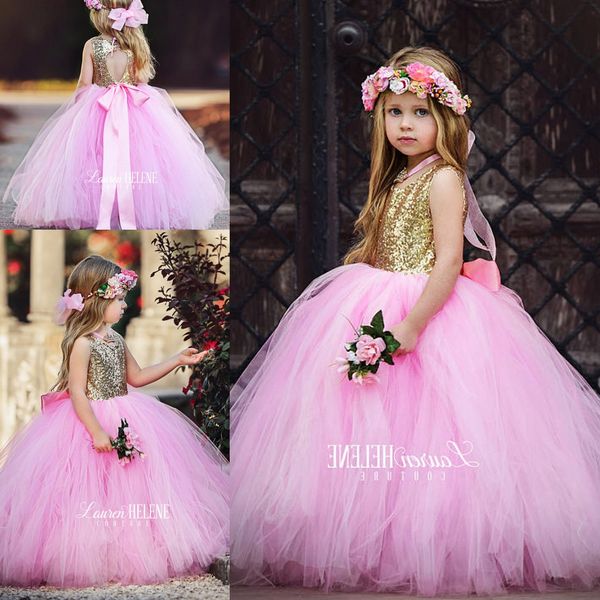 new cute pink tulle flower girls dresses sparkly sequins hollow back first communion dresses party ball gown princess dresses, White;blue
new cute pink tulle flower girls dresses sparkly sequins hollow back first communion dresses party ball gown princess dresses, White;blue