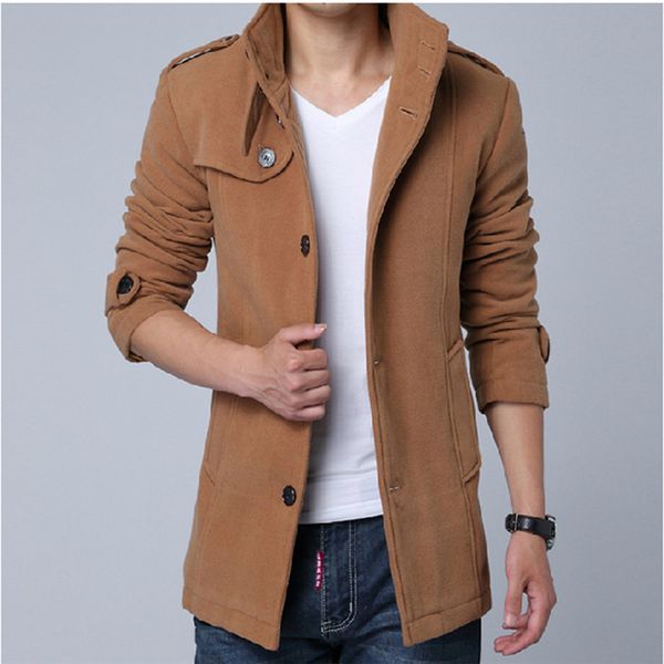 men's wool & blends wholesale- 2021 spring and autumn casual coat woolen korean slim windbreaker plus small yards m-2xl, Black
men's wool & blends wholesale- 2021 spring and autumn casual coat woolen korean slim windbreaker plus small yards m-2xl, Black