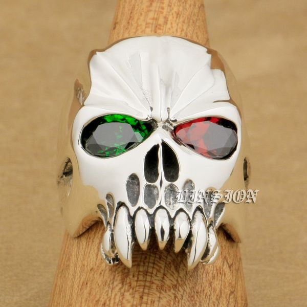 linsion huge heavy 925 sterling silver green + red cz eyes skull mens biker rocker punk ring 9m604 us size 7~15, Golden;silver
linsion huge heavy 925 sterling silver green + red cz eyes skull mens biker rocker punk ring 9m604 us size 7~15, Golden;silver