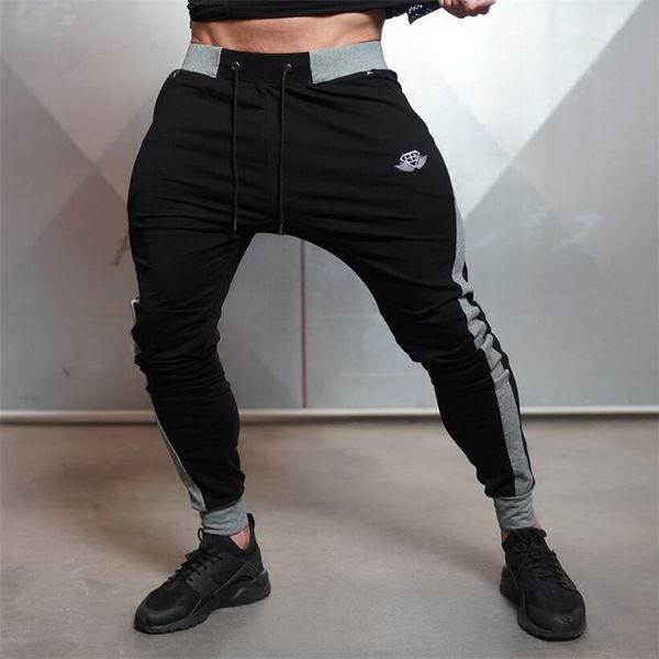 

wholesale- new arrivals 2016 year men's body engineers workout cloth sporting active cotton pants men jogger pants sweatpants bottom le, Black