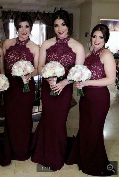 2017 burgundy bridesmaids dresses halter wedding party gowns mermaid maid of honor gowns price custom made size, White;pink
2017 burgundy bridesmaids dresses halter wedding party gowns mermaid maid of honor gowns price custom made size, White;pink