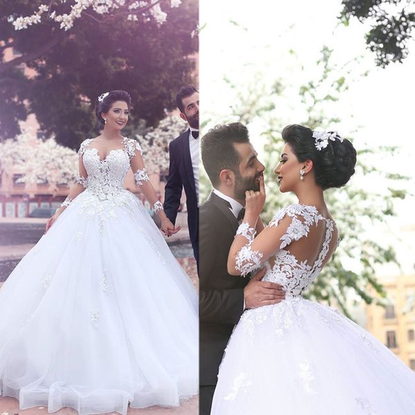 vestido de noiva милая бальное платье с длинным рукавом пышные арабские свадебные платья 2017 настроить свадебное платье trouwjurk robe de m, White
vestido de noiva милая бальное платье с длинным рукавом пышные арабские свадебные платья 2017 настроить свадебное платье trouwjurk robe de m, White