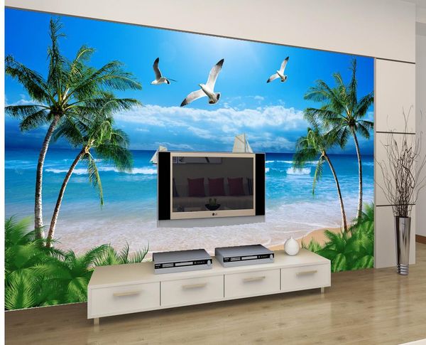 luxury european modern seaside coconut beach sailing seagull tv background wallpaper for walls 3 d for living room
luxury european modern seaside coconut beach sailing seagull tv background wallpaper for walls 3 d for living room