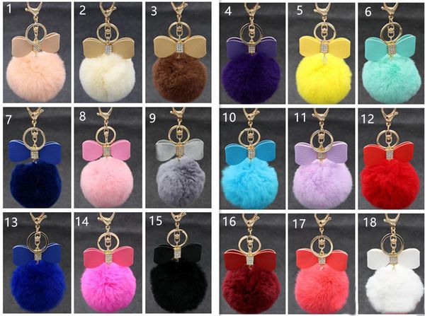 8cm real rex rabbit fur ball keychain crystal rhinestone bowknot key chain pendant pom pom plush key ring car keyrings accessories, Silver
8cm real rex rabbit fur ball keychain crystal rhinestone bowknot key chain pendant pom pom plush key ring car keyrings accessories, Silver