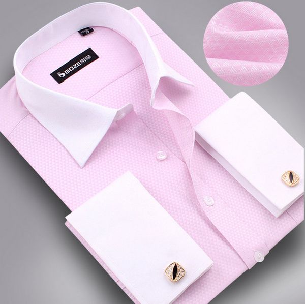 wholesale- 2016 new brand men's long sleeve business shirt slim fit men striped dress shirts with cufflink camisas hombre camisa mascul, White;black
wholesale- 2016 new brand men's long sleeve business shirt slim fit men striped dress shirts with cufflink camisas hombre camisa mascul, White;black