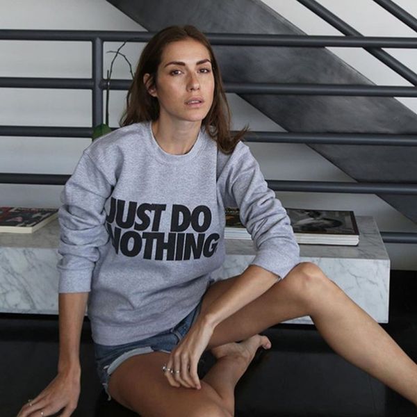 wholesale- fashion women casual long sleeve hoodie jumper pullover sweatshirt shirt just do nothing sudaderas mujer, Black
wholesale- fashion women casual long sleeve hoodie jumper pullover sweatshirt shirt just do nothing sudaderas mujer, Black