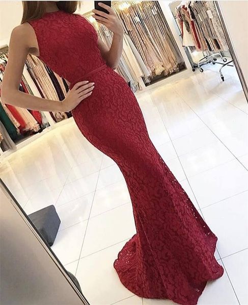 2017 new arrival red elegant full lace mermaid prom dresses sleeveless sweep train zipper back formal evening dresses, Black
2017 new arrival red elegant full lace mermaid prom dresses sleeveless sweep train zipper back formal evening dresses, Black