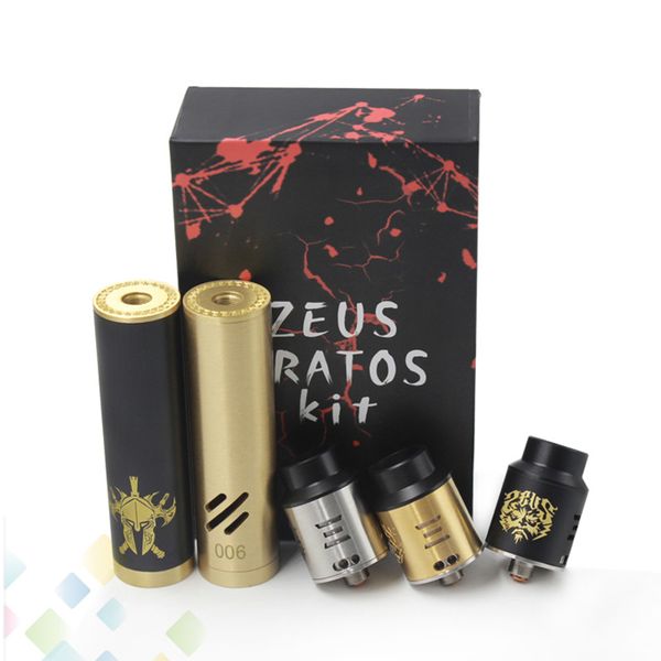 Newest Zeus Kratos Starter Kit Stainless Steel Black Gold Colors Fit 18650 Battery 24MM Diameter Electronic Cigarette DHL Free
Newest Zeus Kratos Starter Kit Stainless Steel Black Gold Colors Fit 18650 Battery 24MM Diameter Electronic Cigarette DHL Free