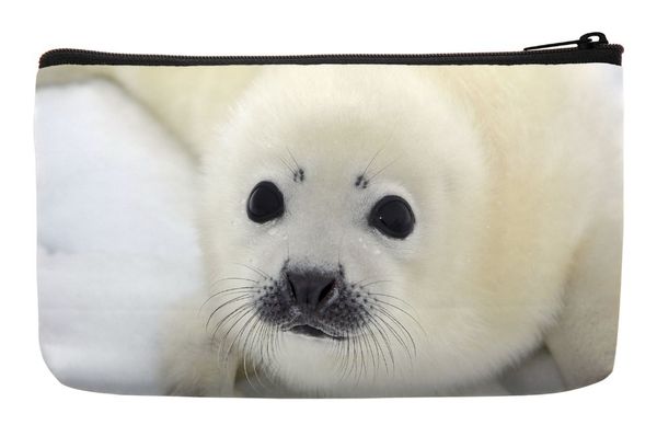 wholesale- baby harp seal pup on ice of the white sea print customized small cosmetic bag wristlet hand bag
wholesale- baby harp seal pup on ice of the white sea print customized small cosmetic bag wristlet hand bag