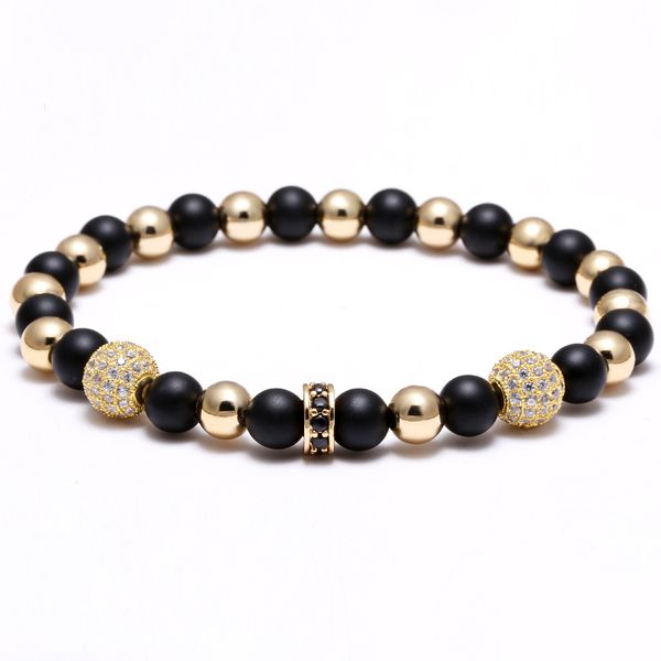 wholesale- mcllroy nature matte stone beads strand bracelets & zircon crystal charm beads diy elastic bracelets men jewelry pulsera, Golden;silver
wholesale- mcllroy nature matte stone beads strand bracelets & zircon crystal charm beads diy elastic bracelets men jewelry pulsera, Golden;silver
