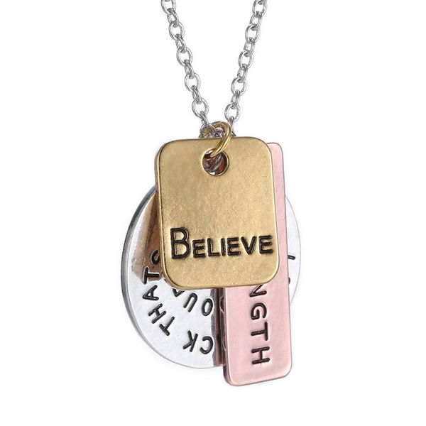 wholesale-new arrival believe coin necklace long chains hand stamped charms necklace round pendant necklace for women gift jewelry, Silver
wholesale-new arrival believe coin necklace long chains hand stamped charms necklace round pendant necklace for women gift jewelry, Silver