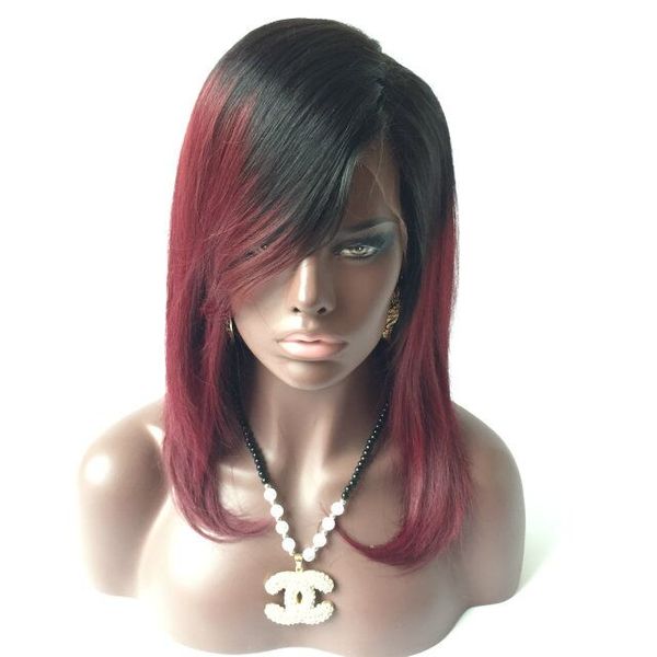 ombre human hair silky straight 1b/99j human hair full lace wig lace front wig with price dark red, Black;brown
ombre human hair silky straight 1b/99j human hair full lace wig lace front wig with price dark red, Black;brown