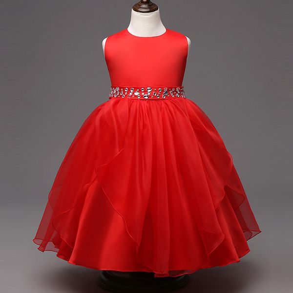 brand new flower girl dresses with sashes real party pageant first communion dress for wedding little girls kids/children dress, White;blue
brand new flower girl dresses with sashes real party pageant first communion dress for wedding little girls kids/children dress, White;blue