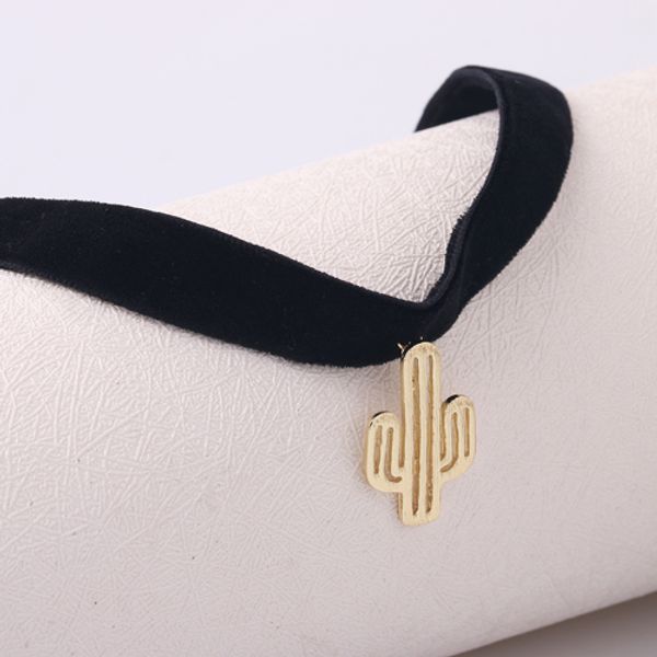 new desert cactus pendant black velvet rope charms choker collar necklace female collier bijoux girls gift efn019v, Silver
new desert cactus pendant black velvet rope charms choker collar necklace female collier bijoux girls gift efn019v, Silver