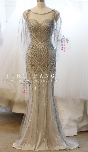 custom made 2017 rhonestones crystal prom dress sheer neck evening dresses new evening gowns zipper back long formal prom dress, Black
custom made 2017 rhonestones crystal prom dress sheer neck evening dresses new evening gowns zipper back long formal prom dress, Black