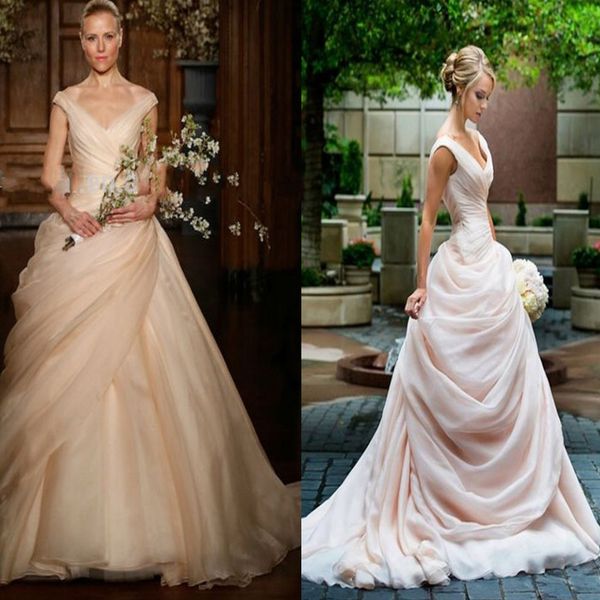 Blush Pink Pick Up Ball Gown Wedding Dresses Long V Neck Side Draped Princess Bride Bridal Gowns Vestido De Novia
Blush Pink Pick Up Ball Gown Wedding Dresses Long V Neck Side Draped Princess Bride Bridal Gowns Vestido De Novia
