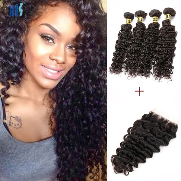 Brazilian deep curly virgin hair 4 bundle with lace clo ure color 1b black peruvian malay ian mongolian raw indian curly human hair weft
Brazilian deep curly virgin hair 4 bundle with lace clo ure color 1b black peruvian malay ian mongolian raw indian curly human hair weft